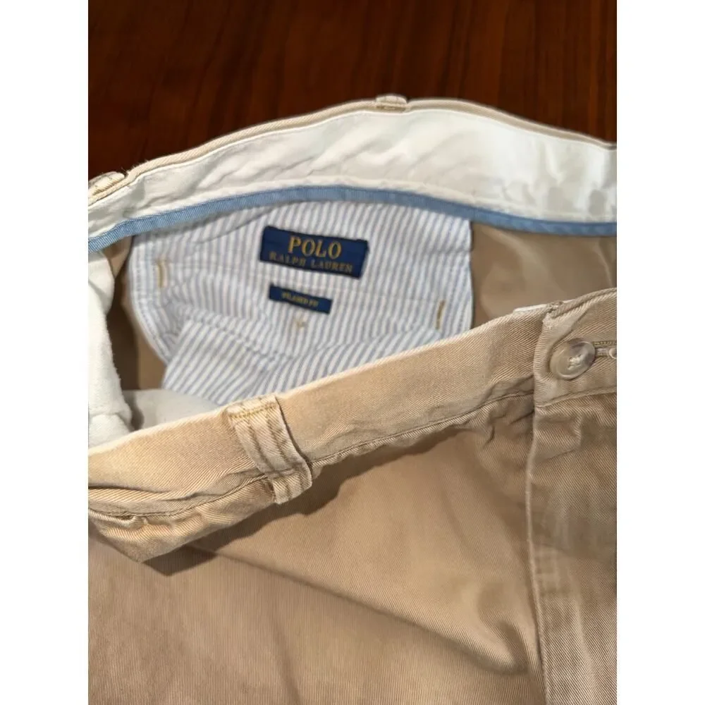 Polo Ralph Lauren Men's Relaxed Fit Flat Front Chino Khaki Pants - Size 40x32
